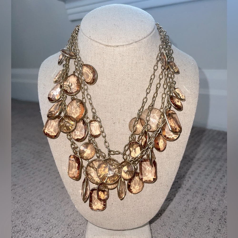 J. Crew statement necklace with bezel clasp!